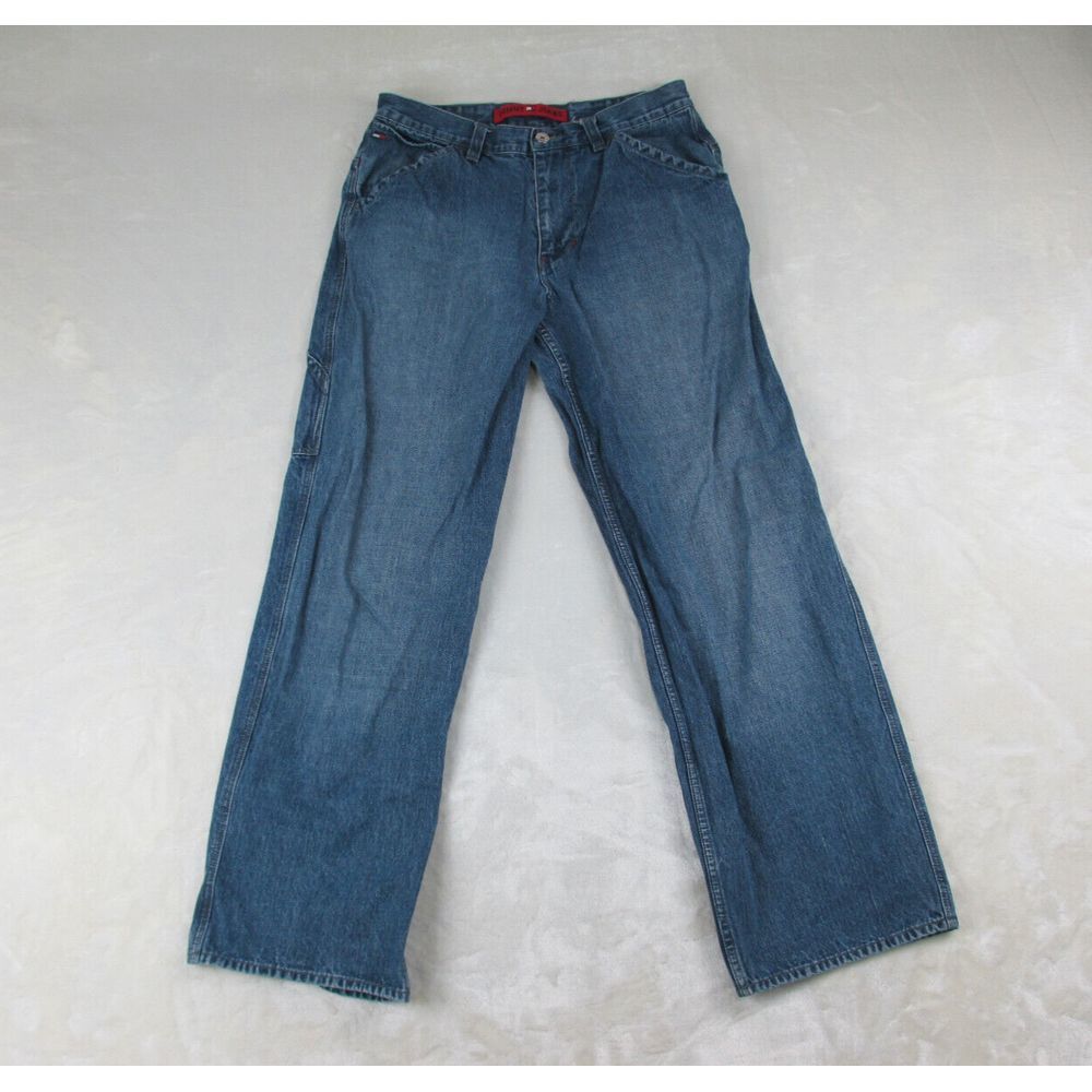 VINTAGE Tommy Hilfiger Pants‎ Mens 32 Blue Denim Jeans 00s Casual 32X32
